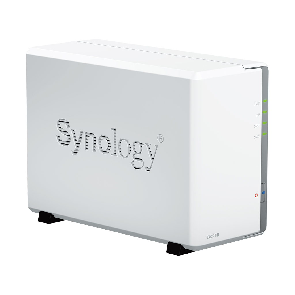 Сетевое хранилище (NAS) Synology DS223J 2xHDD для дома 
